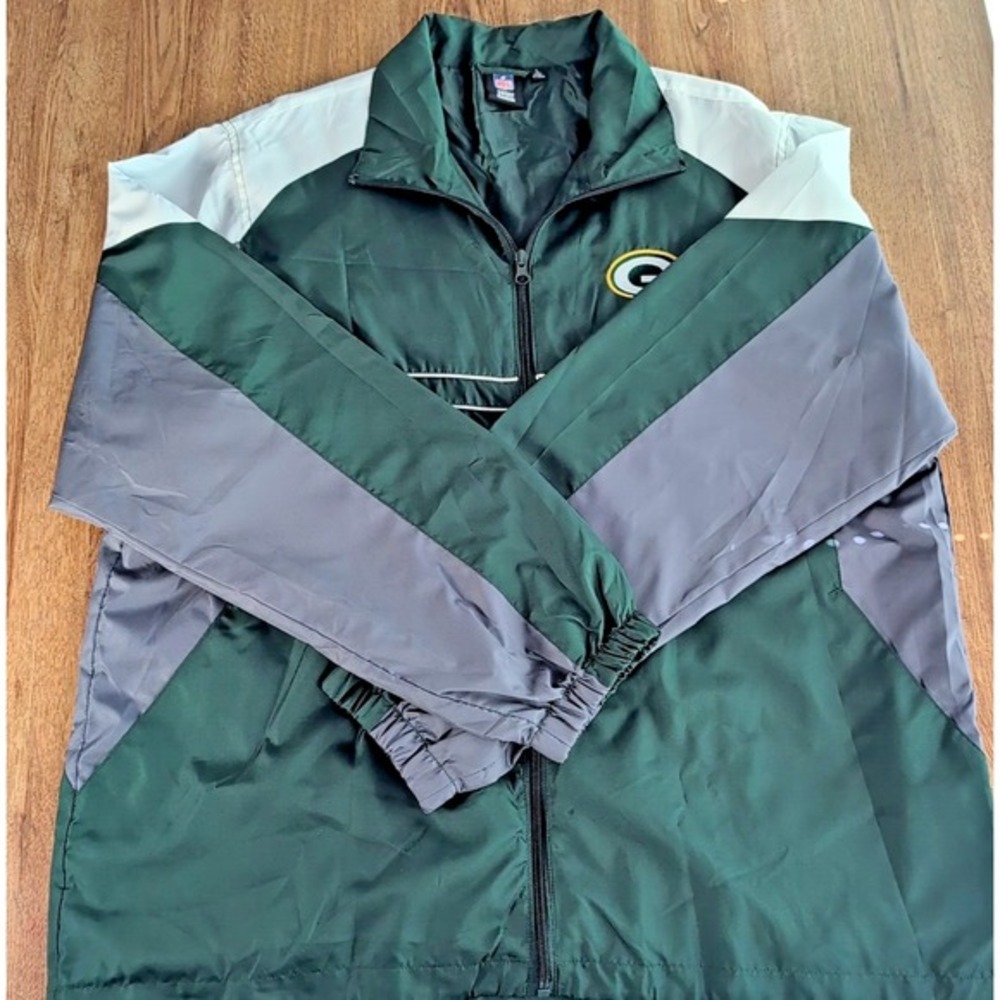 VTG Green Bay Packers Jacket Men's L NFL Apparel‎ Football Windbreaker - Large - Picture 2 of 10